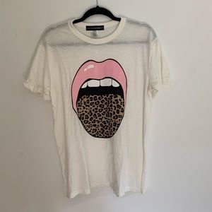 Leopard Lip Tee Shirt